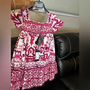 Dolce & Cabbana Pink and White Patterned Dress